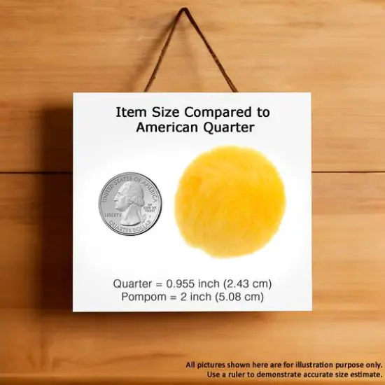 John Bead 2" Pom Poms, 50ct. Yellow {3}