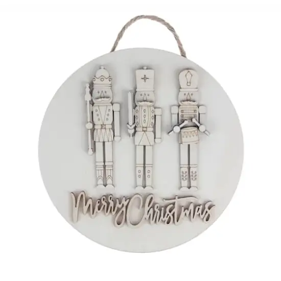 6" Nutcrackers Plaque DIY Wood Décor Kit by Make Market® {1}