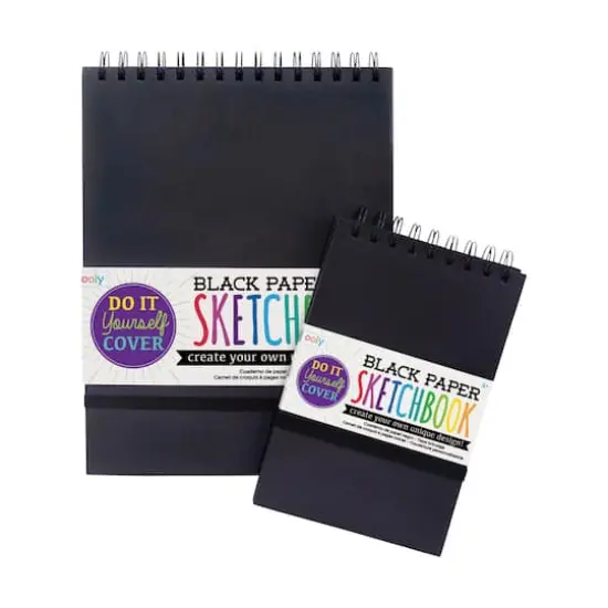 OOLY Black Paper D.I.Y. Sketchbook, 5" x 7.5" {1}
