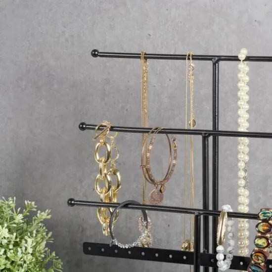 DII&reg; 3-Tier Jewelry Organizer Black {4}