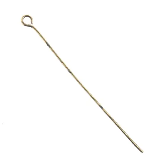 John Bead Must Have Findings 2" Eye Pins, 60ct. Antique Gold {4}