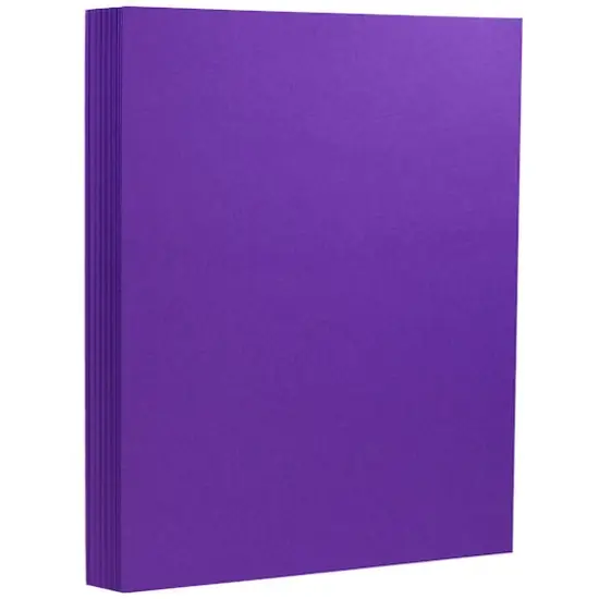 JAM Paper Matte 8.5" x 11" Extra Heavyweight Cardstock, 25 Sheets Electric Violet {1}