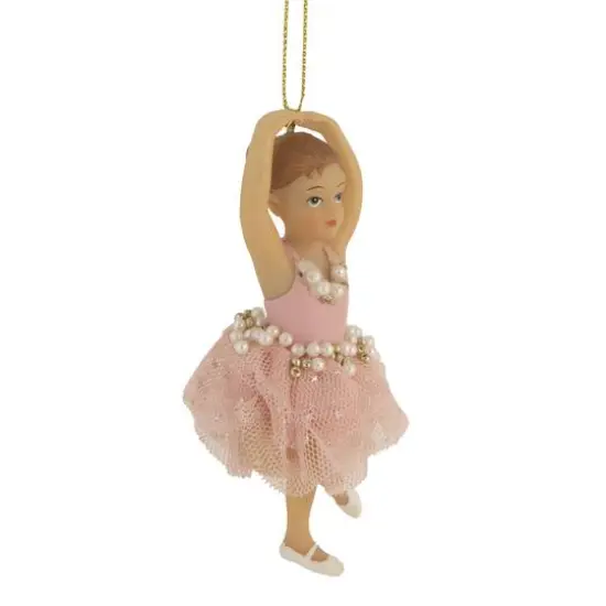 4.25" Pretty in Pink Ballerina Girl Christmas Ornament {4}