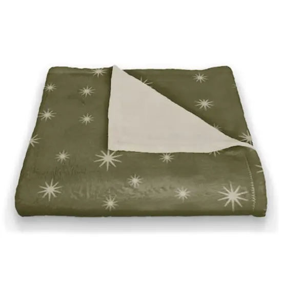Green Twinkle Coral Fleece Blanket {3}