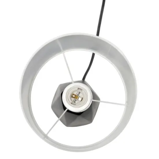 Simple Designs Ceramic Prism Table Lamp Black {10}