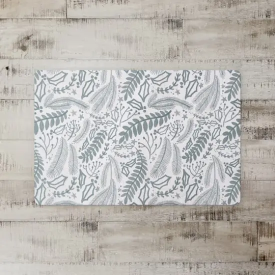 Green Winter Pattern 27" x 18" Floor Mat {3}