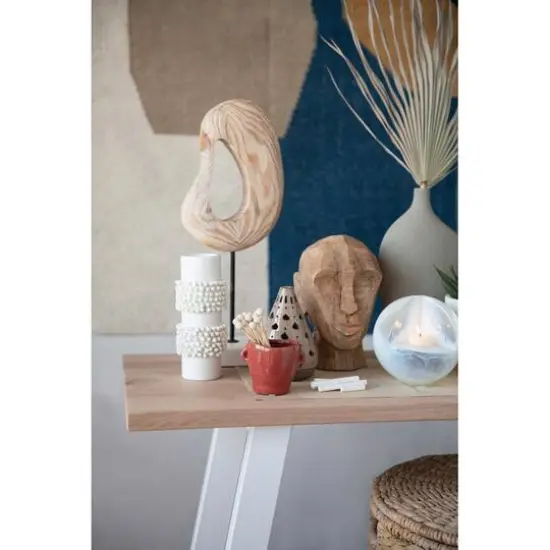 Hello Honey&reg; 8" Handmade Poodle Cut Stoneware Vase {7}