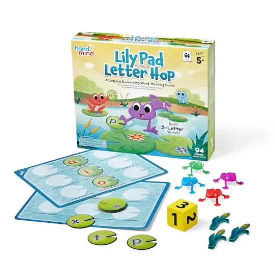 hand2mind Leapin' Lily Pads Letter Hop CVC Game Set {1}