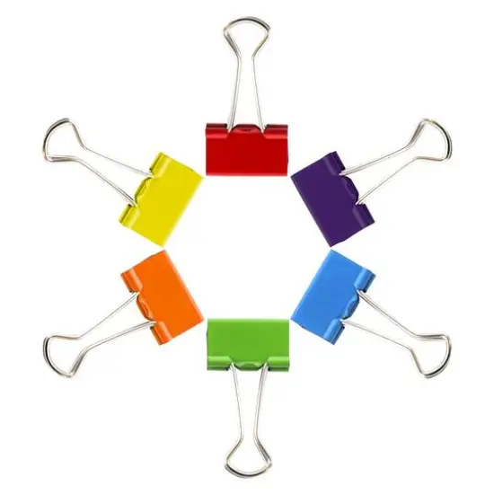 JAM Paper Small Colorful Binder Clips {4}