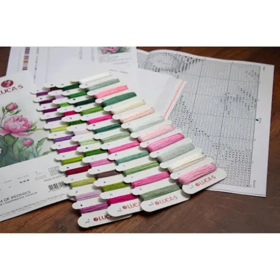Luca-S The Charm of Peonies Counted Cross Stitch Kit {7}
