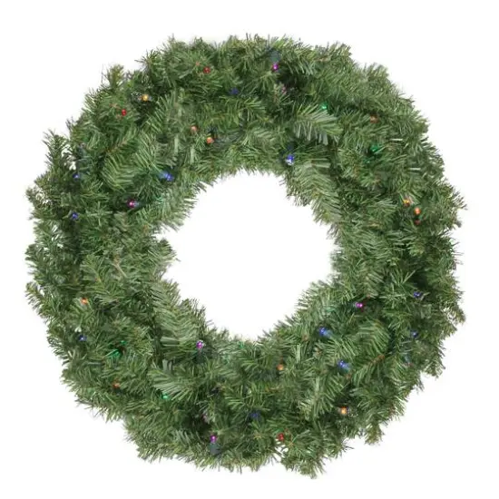 30" LED Canadian Pine Artificial Christmas Wreath {1}