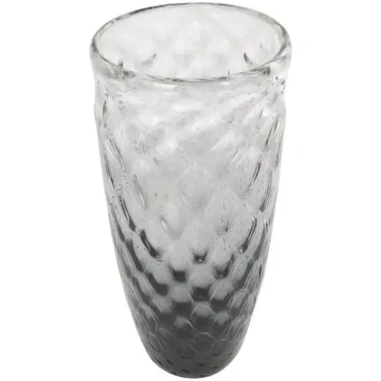 21" Black Ombre Handmade Glass Vase {6}