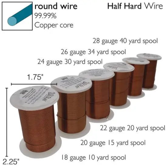 The Beadsmith&reg; Wire Elements&trade; Tarnish Resistant Medium Temper Assorted Gauge Wire Spools, 12ct. Antique Copper {8}