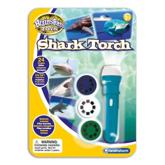 Brainstorm Toys Shark Flashlight & Projector With 24 Shark Images {1}
