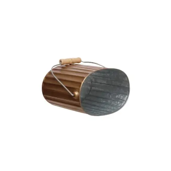 6" Gold Ribbed Metal Bucket by Ashland&reg; {4}