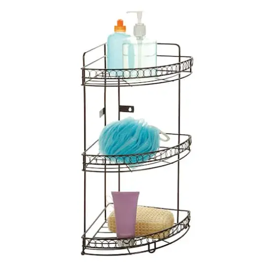 Bath Bliss 3-Tier Corner Bath Shelf in Curls Design {1}
