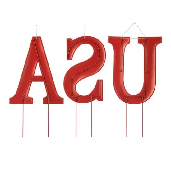 Glitzhome&reg; 45" Patriotic America USA Yard Stake Set {8}