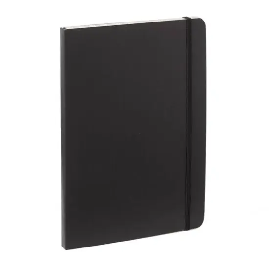 Fabrian&reg; EcoQua Plus A5 Lined Stitch-Bound Notebook Black {4}