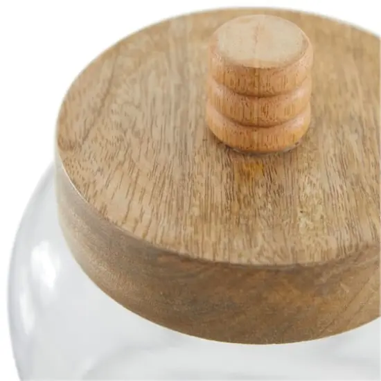 Clear Glass Farmhouse Canisters Set {4}