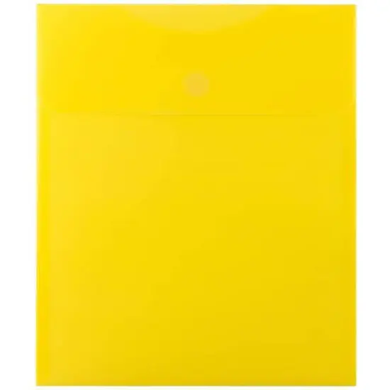 JAM Paper VELCRO&reg; Closure 9.75" x 11.5" Open End Envelopes, 12ct. Yellow {1}