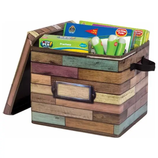 Teacher Created Resources Reclaimed Wood Design Storage Box {3}