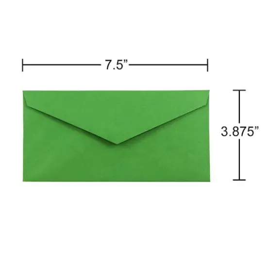 JAM Paper 3.875" x 7.5" Brite Hue Monarch Envelopes, 50ct. Green {6}