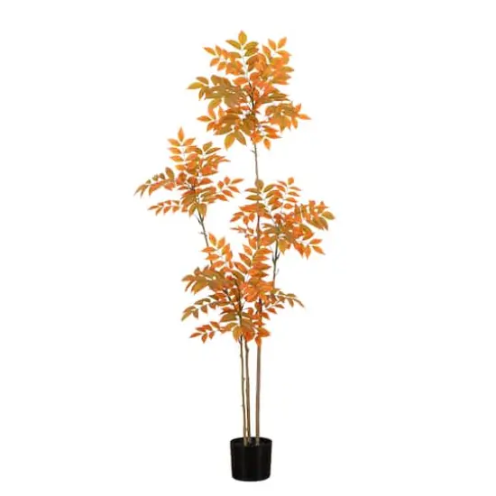 5ft. Autumn Minimalist Sumac Artificial Fall Tree  {1}