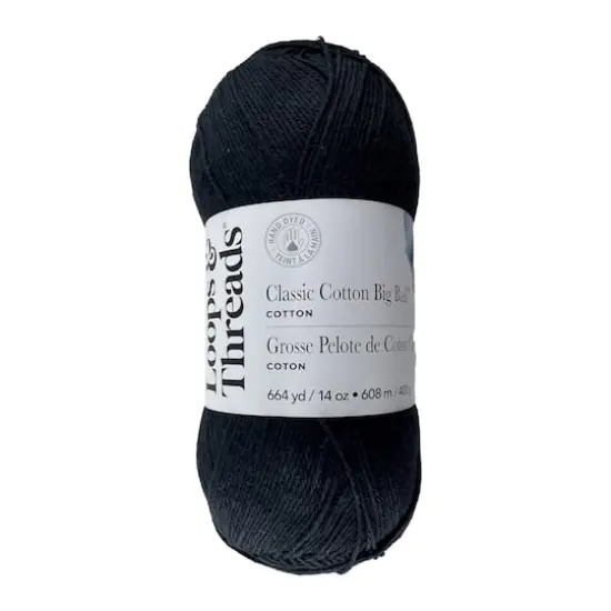 Classic Cotton Big Ball&trade; Solid Yarn by Loops & Threads&reg; Black {1}