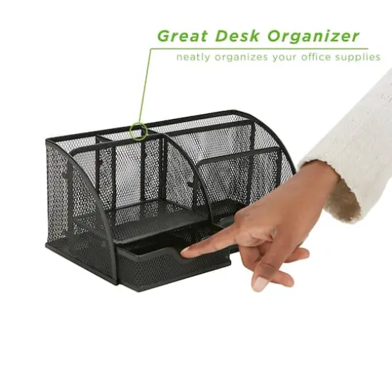 Mind Reader 7-Compartment Desk Organizer Supplies & Accessories Storage {5}