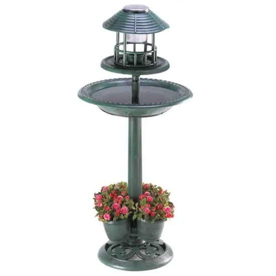 36.5" Verdigris LED Garden Centerpiece {1}