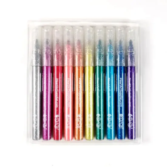 Bright Stripes iHeartArt 10 Color Glittery Marker Set {5}