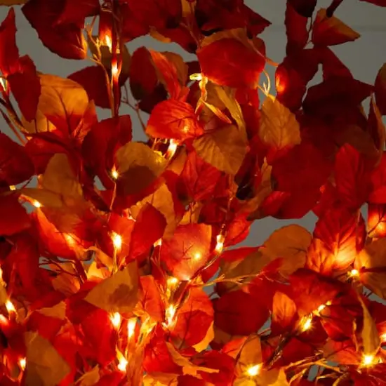4ft. Pre-Lit Autumn Artificial Fall Tree with 160 Warm White LED Lights {5}