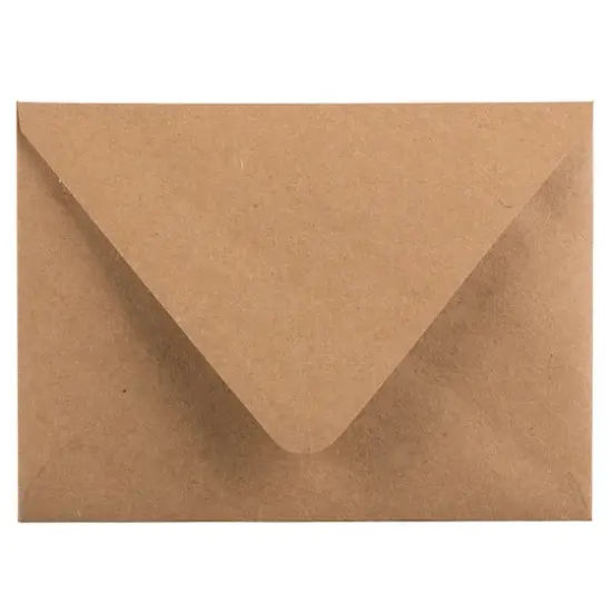 JAM Paper 4.375" x 5.75" Kraft V-Flap Invitation Envelopes, 100ct. {3}