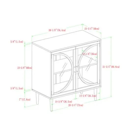 Walker Edison Dark Walnut Industrial Storage Cabinet {7}