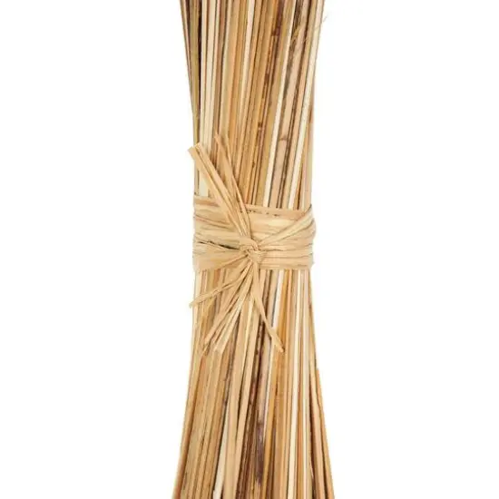 3.4ft. Brown Dried Plant Pampas Grass Natural Foliage with Fan Palm Leaves {5}