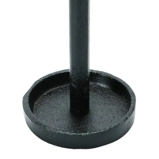 Hello Honey&reg; 10'' Black Cast Iron Taper Candle Holder {5}