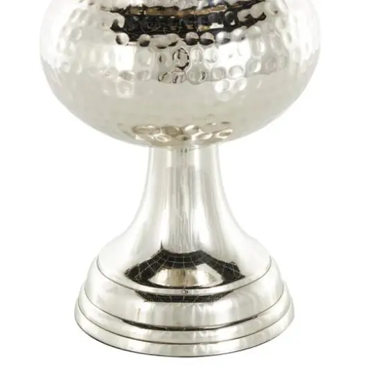 Silver Aluminum Goblet Inspired Hammered Vase {6}