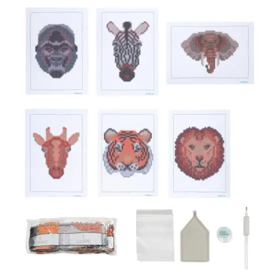 Jungle Animals Diamond Art Kit by Make Market&reg; {3}