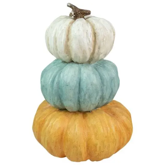 22" Triple Stacked Pumpkins Thanksgiving Tabletop D&eacute;cor {5}