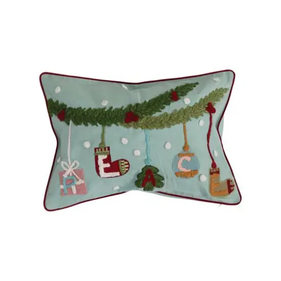 Hello Honey&reg; 20"x 14" Embroidered Cotton Lumbar Pillow {1}