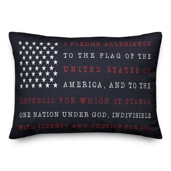 Pledge of Allegiance Flag Throw Pillow {1}