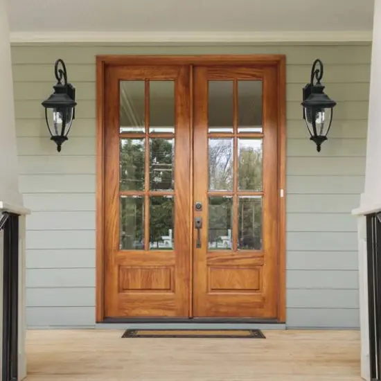 Hello Honey&reg; Robert Stevenson Lighting Prestwick Matte Black Metal & Glass Outdoor Light {4}