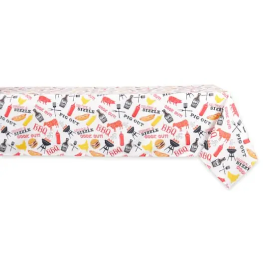 BBQ Fun Print Outdoor Tablecloth 60" x 120" {1}