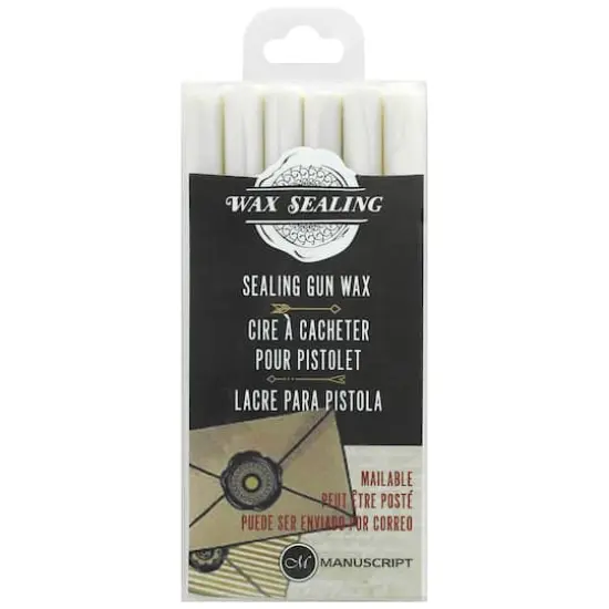 Manuscript Wax Sealing Gun Wax Sticks, 6ct. Pearl {1}