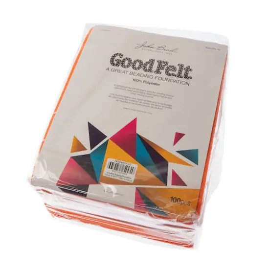 John Bead Good Felt Beading Foundation, 100ct. Orange {4}