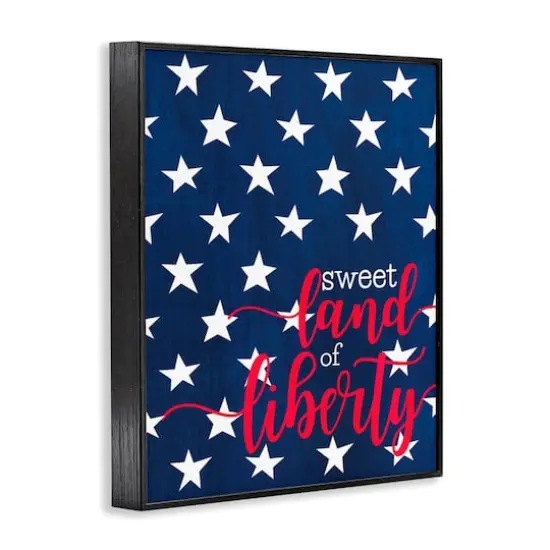 Stupell Industries Sweet Land Of Liberty Americana Framed Giclee Art Black {4}