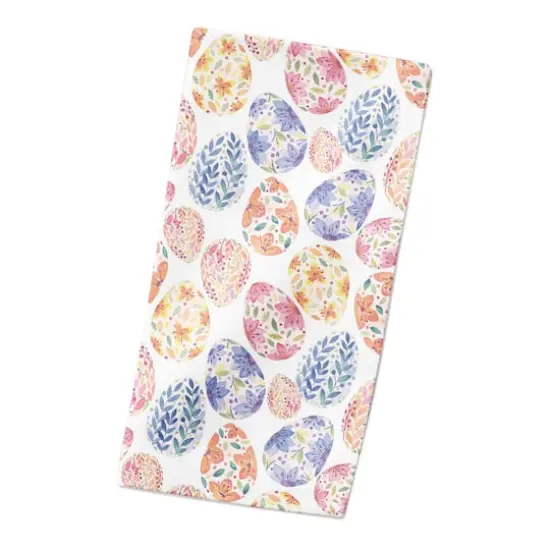 Colorful Floral Easter Eggs 10" x 10" Cotton Twill Napkin {3}