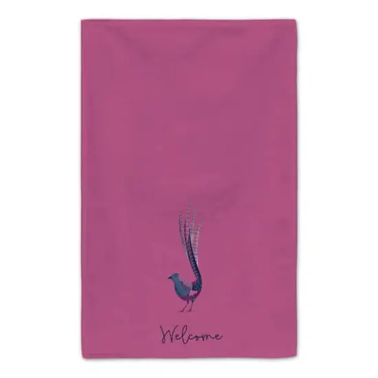 Welcome Peacock Tea Towel - Set of 2 {5}