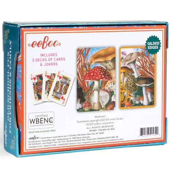 eeBoo Piece & Love Mushroom Playing Card Decks {6}