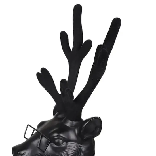 14" Black Reindeer Bust with Glasses & Pipe by Ashland&reg; {5}
